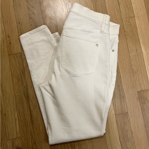 White Madewell 9" High waisted skinny jeans- Size 32 - Picture 3 of 7